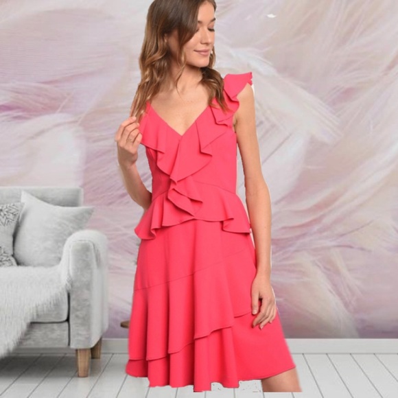 FLUTTER DRESS FUCHSIA - Picture 3 of 8